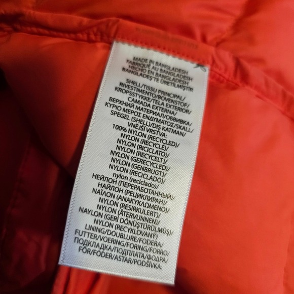 Polo Ralph Lauren Bright Orange Puffer Vest Pony Logo - Men's Size L NEW - Picture 14 of 15